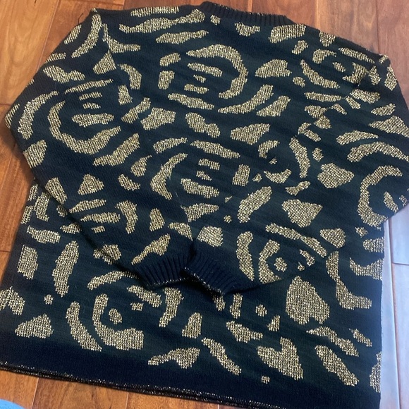 JJ Browne USA Gold Leopard Print Sweater - Picture 4 of 5